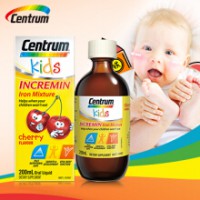 Sync Children's Iron Solution 200ml Cherry Flavour containing Iron Pyrophosphate and B Vitamin